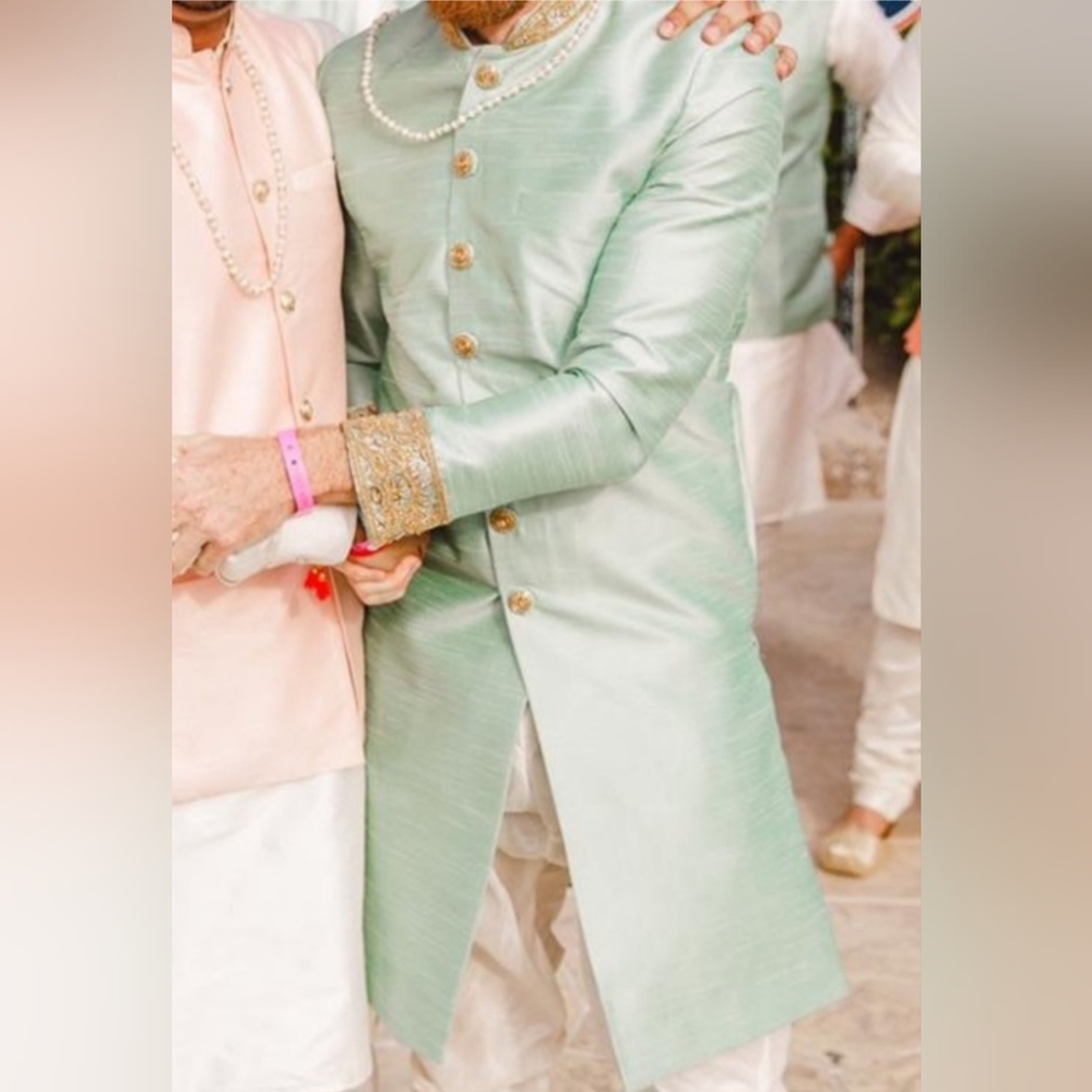 Mens Silk Sherwani/Pants Set